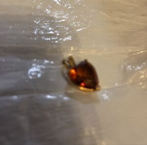 Heart-Shaped 14k Gold Orange Citrine Pendant